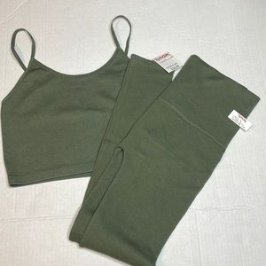 Bozzolo high rise pants and crop top set